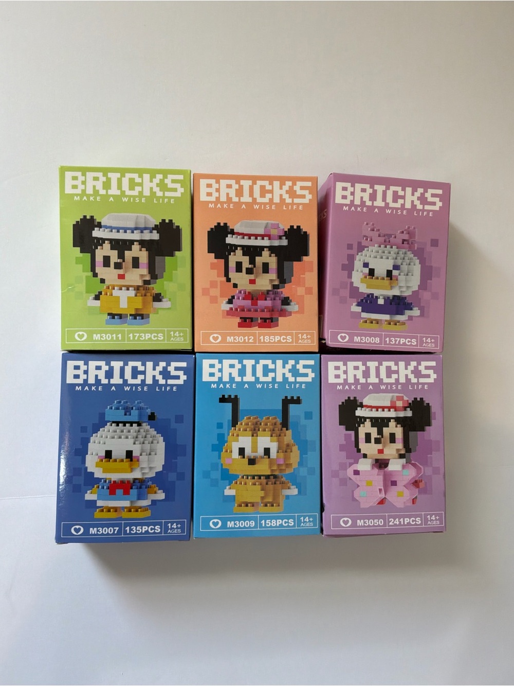 BRICKS 14+ yrs Disney Building Toy Sets - Disney Fab Five Characters Lot of 6